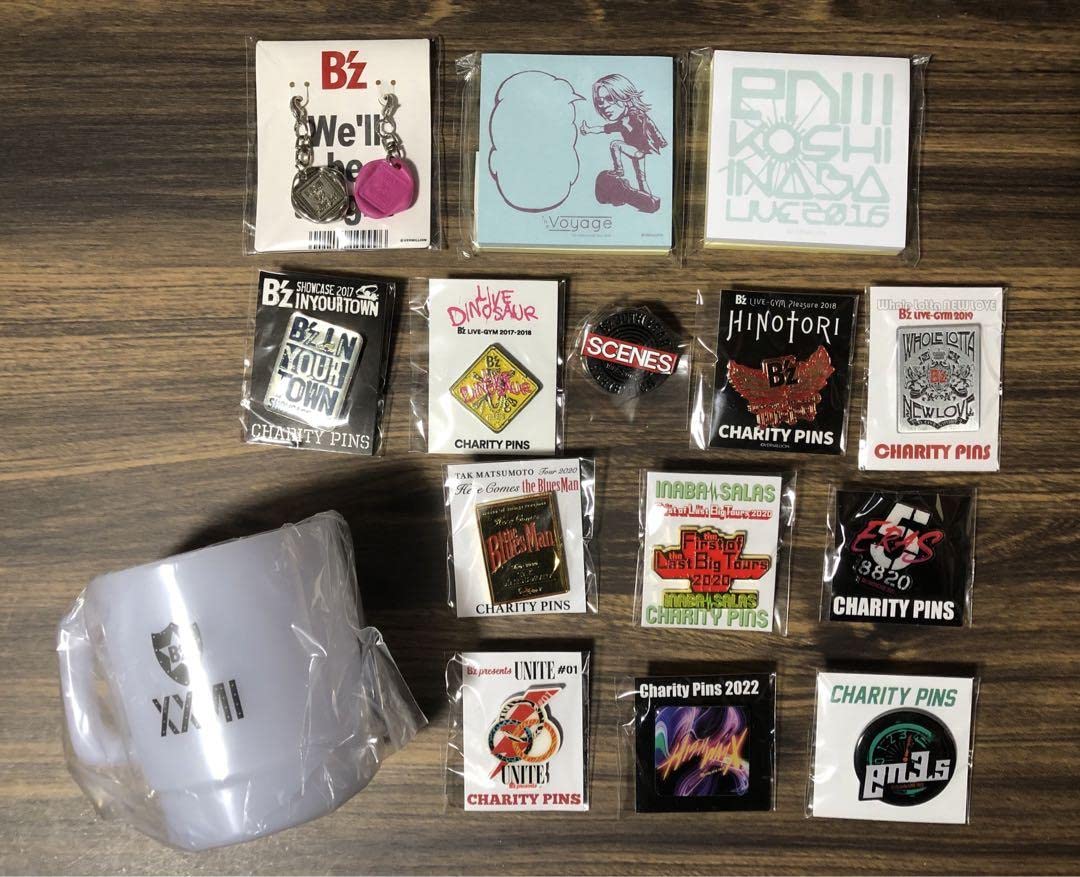 Amazon.co.jp: B'z チャリティーピンバッジチャームコップ付箋セット